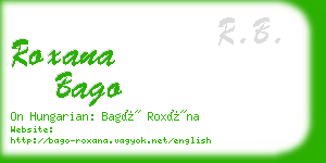 roxana bago business card